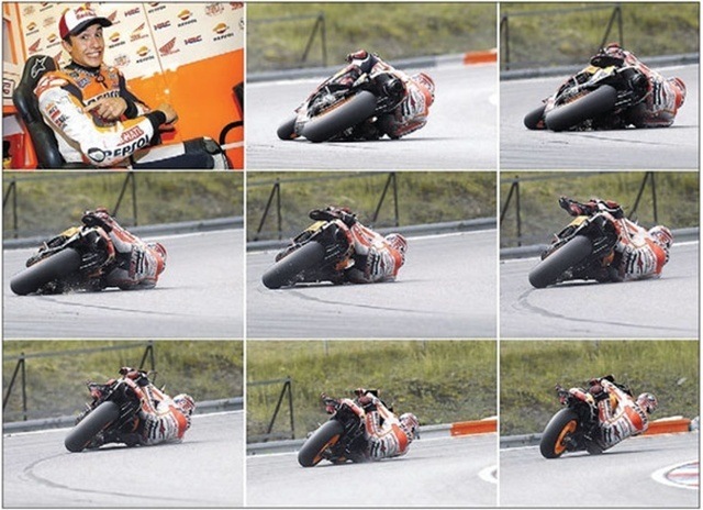 El susto y la caida en moto Márquez brno salva caida El susto y la caida en moto Márquez brno salva caida