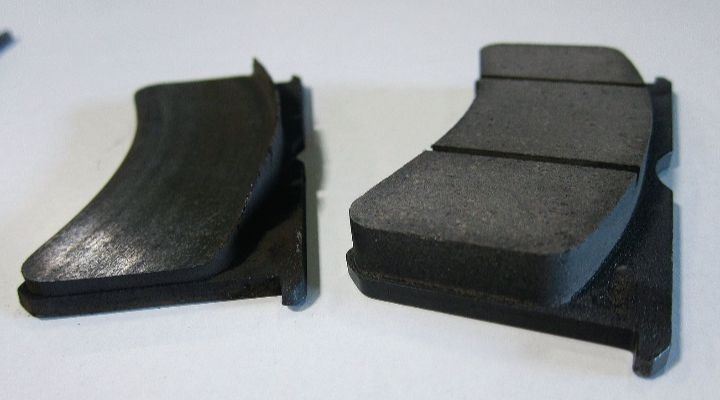 pastillas de freno desgastadas pastillas de freno desgastadas