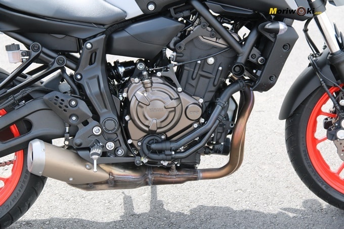 Visión motor de la Yamaha MT07 Visión motor de la Yamaha MT07