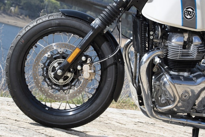 Disco delantero de la Royal Enfield Continental GT 650. Disco delantero de la Royal Enfield Continental GT 650.