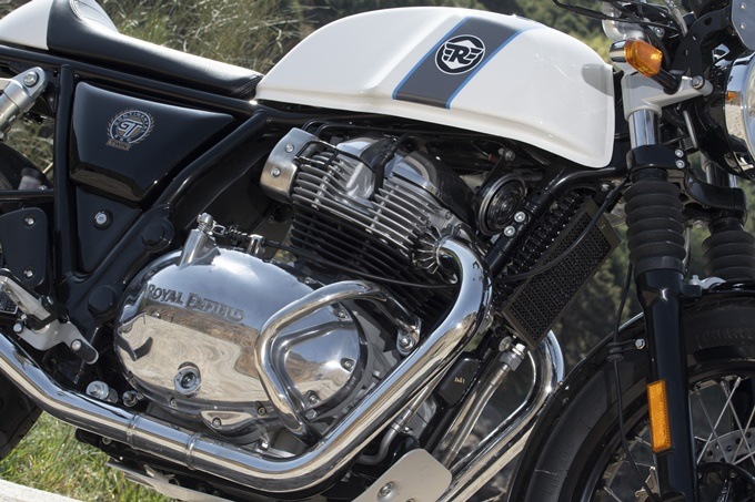 El bicilíndrico de la Royal Enfield Continental GT 650. El bicilíndrico de la Royal Enfield Continental GT 650.