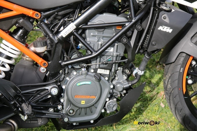 Monocilíndrico 4 válvulas de la KTM 125 Duke.