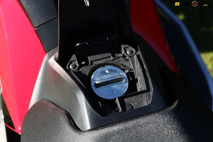 Tapón del combustible en el Honda X-ADV 