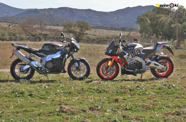 Aprilia Tuno con electronica y Aprilia Tuono sin electronica. Aprilia Tuno con electronica y Aprilia Tuono sin electronica.