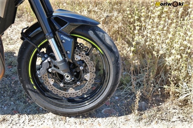  El freno de la Kawasaki Z900 2020.