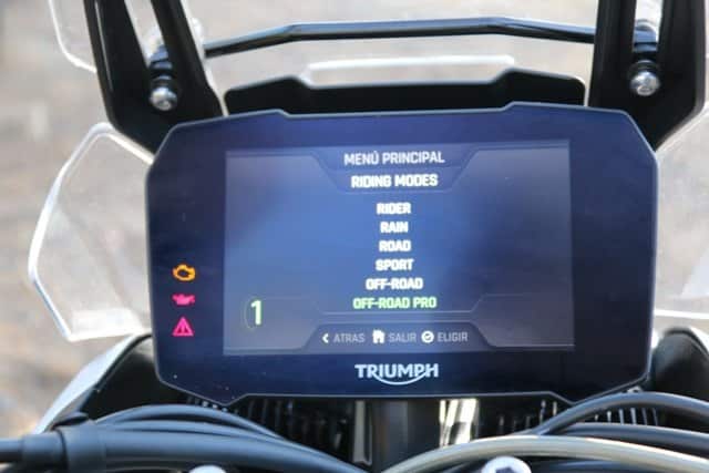 Pueba de la Triumph Tiger 900 Rally Pro modos conduccion Pueba de la Triumph Tiger 900 Rally Pro modos conduccion