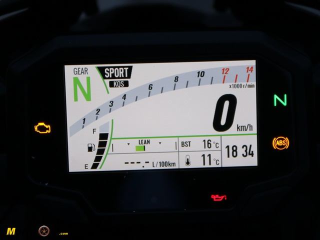 Kawasaki Z H2. Pantalla noche. Kawasaki Z H2. Pantalla noche.
