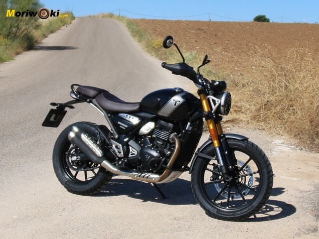 Prueba Triumph Scrambler 400 X planta Prueba Triumph Scrambler 400 X planta
