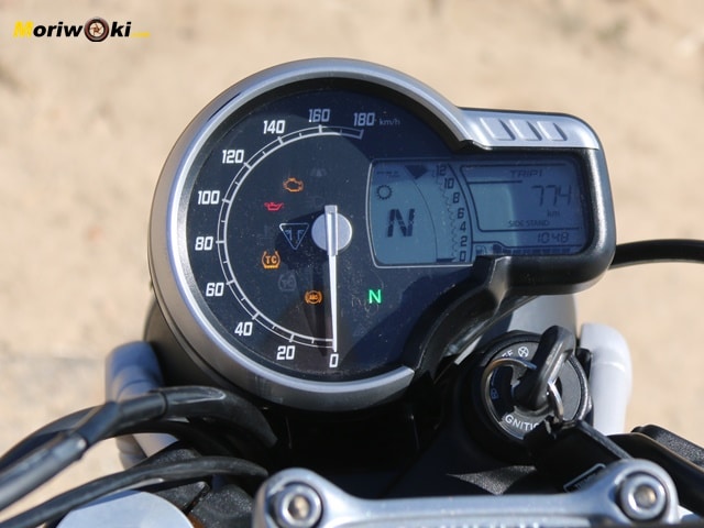 Prueba Triumph Scrambler 400 X reloj Prueba Triumph Scrambler 400 X reloj